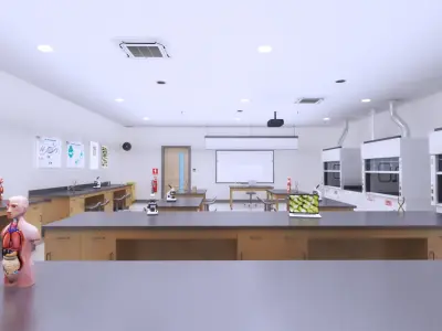  School Biology and Computer Lab Collection 4 in 1 