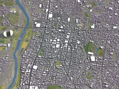 Toyota - 3D City Model Low-poly 3D model