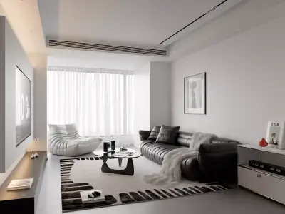 apartment interior scenes   3D model 3