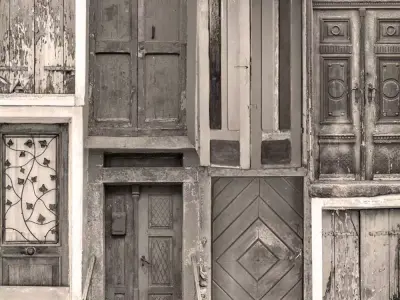 Vintage Door Montage Wallpaper Texture  Texture