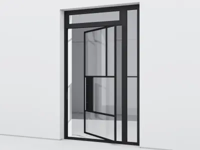 Aluminium door 183 3D model