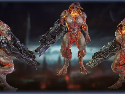 Alien Warrior 05 Low-poly 3D model