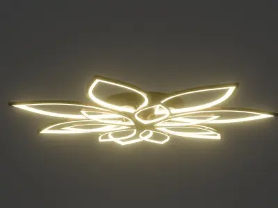 Chandelier Light Low-poly 3D model