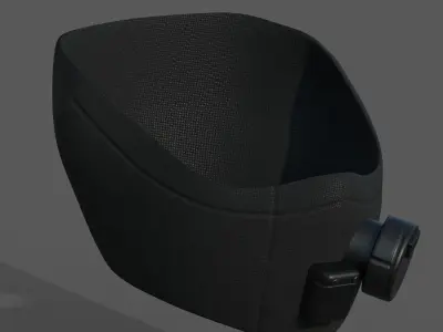Gas mask respirator scifi futuristic ver 2 Low-poly 3D model