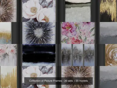 Collection of Picture Frames - 20 sets  3D Model Pack order