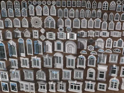 Windows Collection - 170 pieces Low-poly 3D model