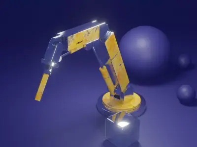 Stylized Industrial Robotic Arm 3D model