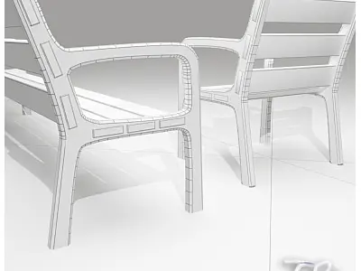 BENCH MONTSENY 3D model