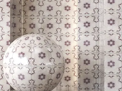 Morocco Tile Texture 4K - Seamless - 4 Color Texture