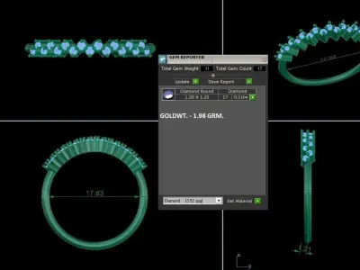 Women Ring 3D print model 43