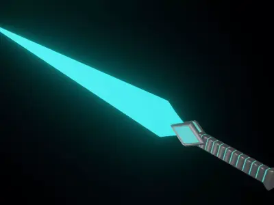 Sci-fi Diamond Blade Sword Model A-3 3D model