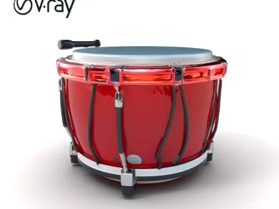 Interactive Musical Drum with Flashing Lights model pack Low-poly 3D model