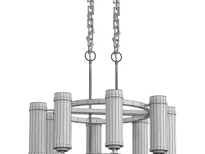 st-luce-bichero-sl334-403-08 light chandelier with clear glas... 3D model