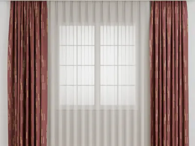 Curtain 001 Low-poly 3D model