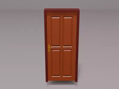 A simple 3D model of interior furniture in Blender Free low-poly 3D model