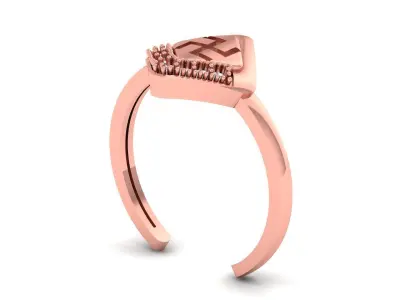 Solitaire Wedding Engagement Women Adjustable  Rings 3D print model order