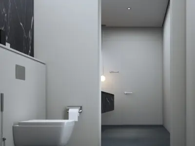 Boffi Bathroom and sink and Wc toilet 3D model