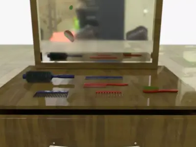 Drawers 1 with Bonus Objects 3D model