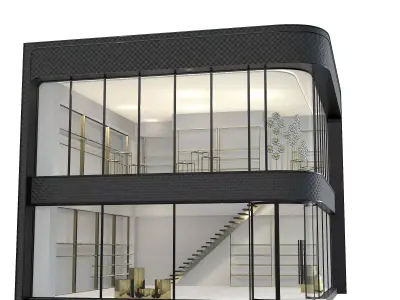 Dubai Cloth Shop Store Boutique Low-poly 3D model