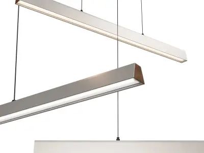 Blackjack Lighting Flair Kitchen Island Linear LED Pendant Low-poly 3D model