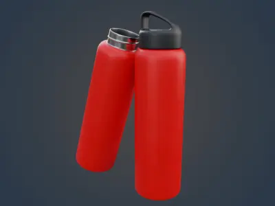 Thermo - Water Bottle Low-poly 3D model
