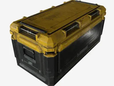 Sci Fi Industrial Crate Game Ready PBR Textures  Low-poly 3D model