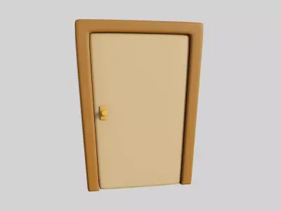 Cartoon Door 1b 3D model