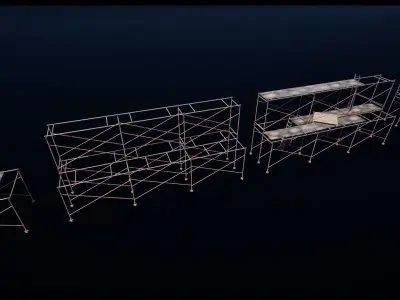 Scaffolding Low-poly 3D model get