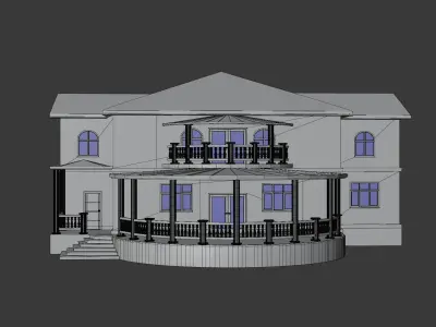 House with roof 3D model