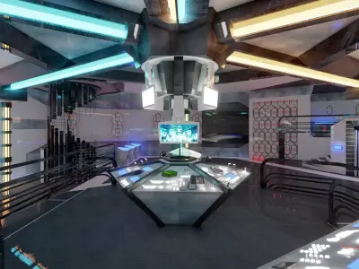 Sci-Fi Interior 3D model buy