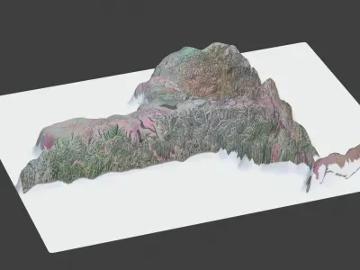 New York State Low-poly 3D model