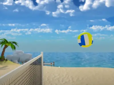 Beach cartoon 3D model