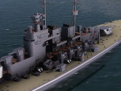 SOVIET BATTLESHIP SLAVA 3D MODEL 3D model