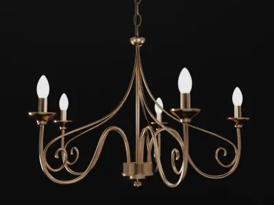 Rustic chandelier 3D model