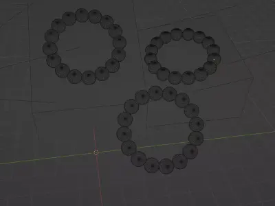 Nature Inspired Cracked Ice Glass Bracelet Set  3D Jewelry Model 3D model
