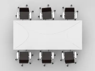 Conference Meeting Room Furniture 07 3D model