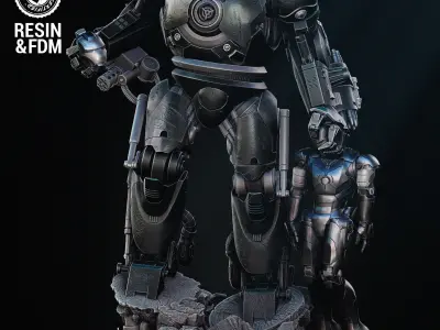 Wicked Marvel Iron Monger Sculpture Tested for 3D printing 3D print model