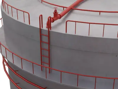 Industrial Oil Tank V2 Low-poly 3D model