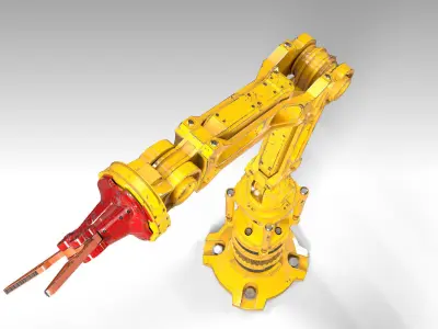 Robotic Arm PBR Rigged Low-poly 3D model