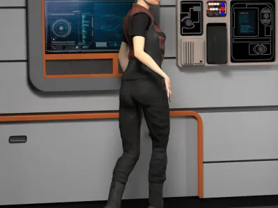 Peacekeeper Commando for La Femme 2 for Poser 3D model