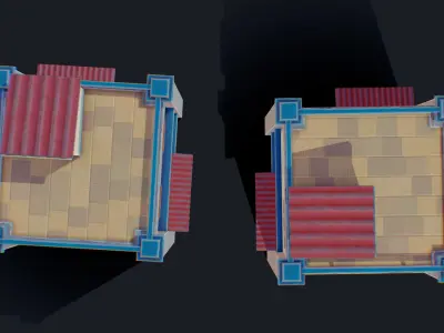 House of Color H Low-poly 3D model