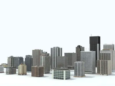  Buildings City - 28 Models Collection 