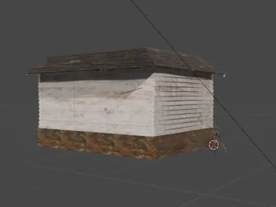 House with rope Free low-poly 3D model