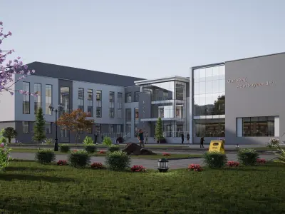 school Low-poly 3D model