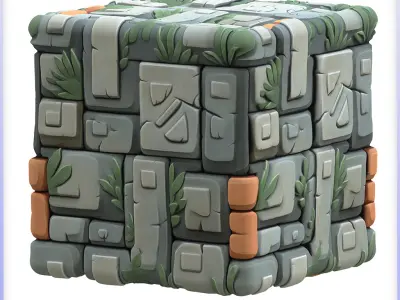 Stylized Stone Floor Seamless Texture Texture 6