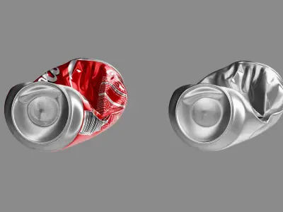 Crushed Soda Can 03 3D model