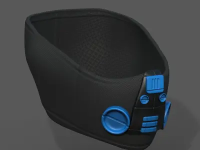 Gas mask respirator scifi futuristic 3d  Low-poly 3D model