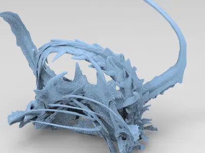 Alien Dragon God Bone Structure 7  3D model