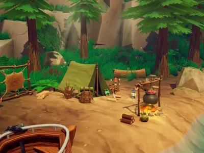 Emberlight - Stylized Camp Pack Low-poly 3D model