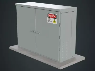 Electrical Enclosure 3A Low-poly 3D model